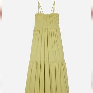 Everlane Green Flowy Maxi Dress 100% Cotton